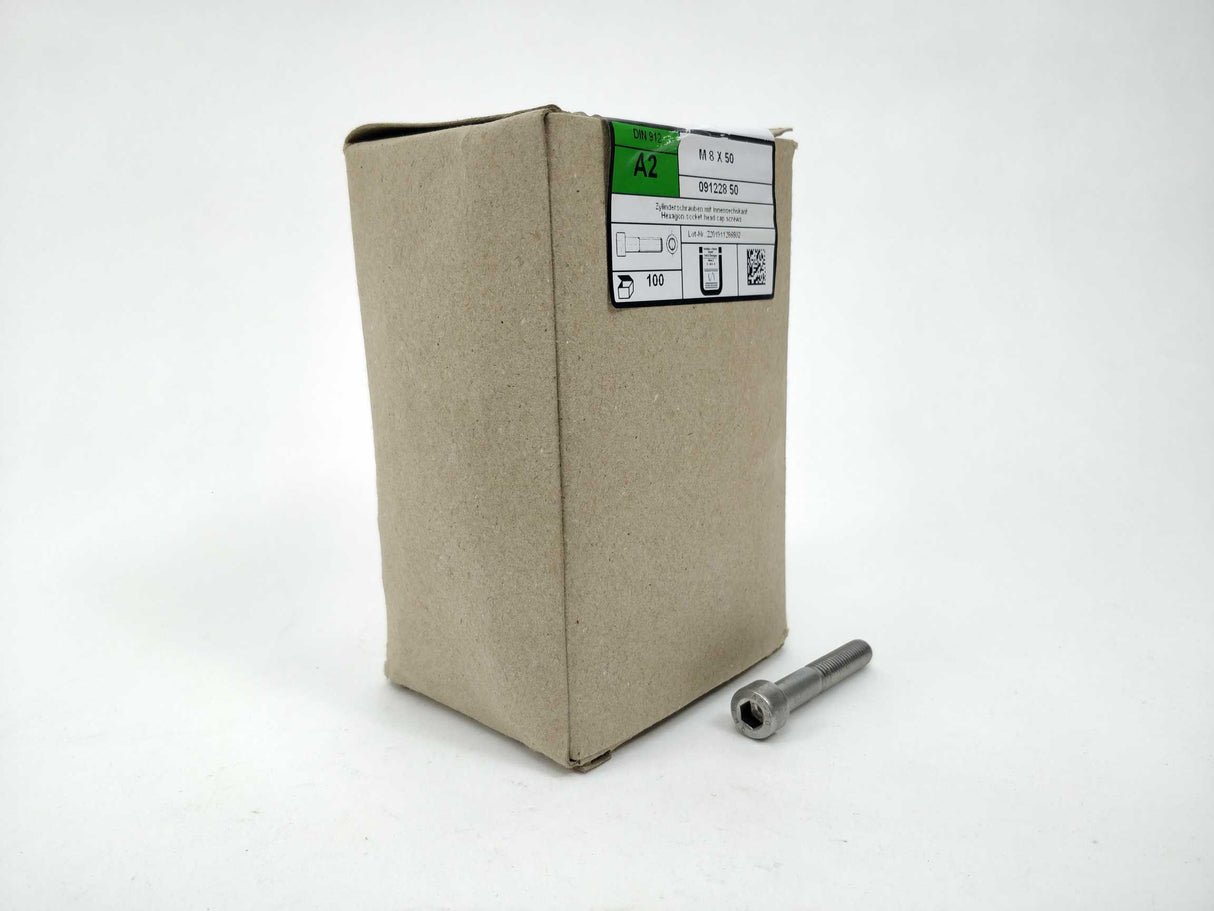 Schäfer + Peters 09122850 Hexagon socket head cap screws M8 x 50 A2 DIN 912. 10 Pcs