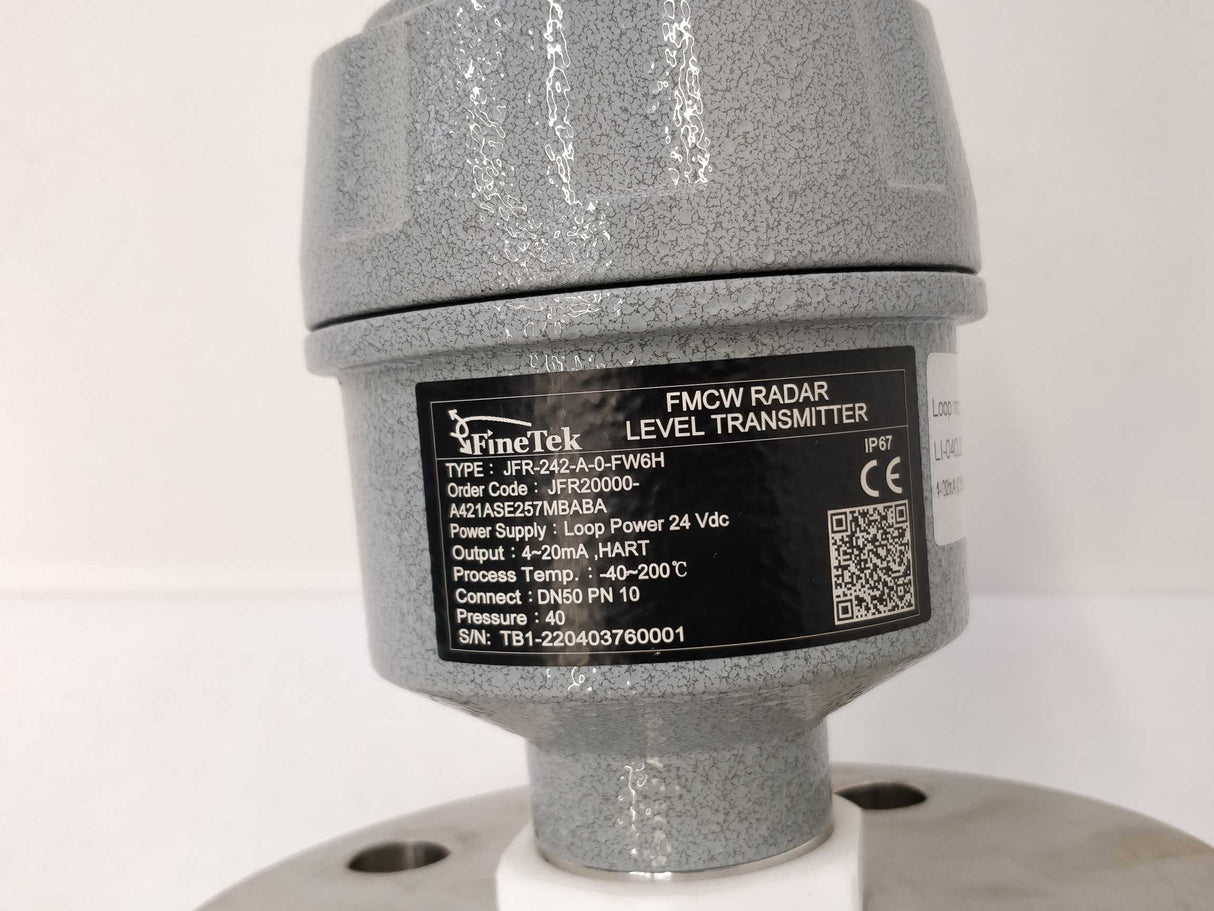 FineTek JFR-242-A-0-FW6H FMCW Radar Level transmitter
