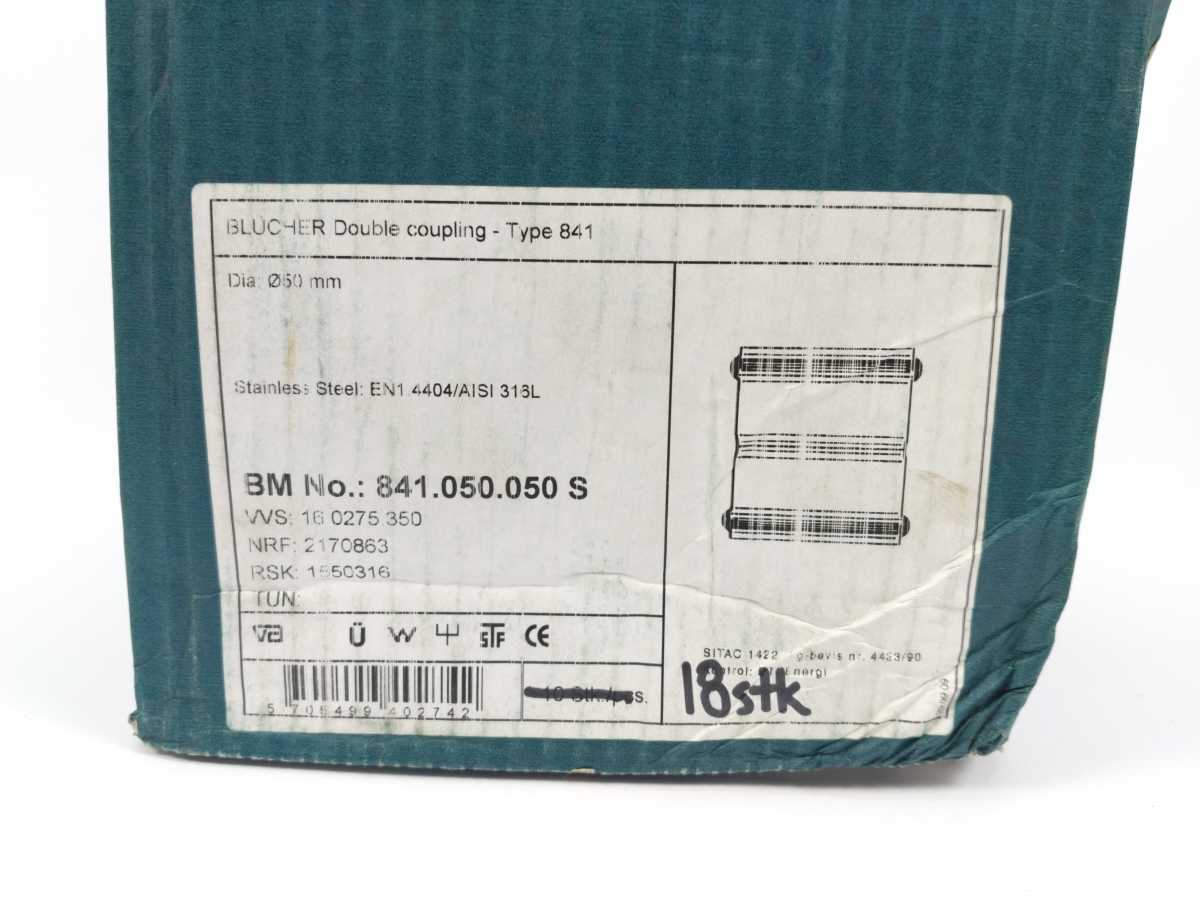 Blucher 841.050.050 Double Plug-in Connector, Batch size 18