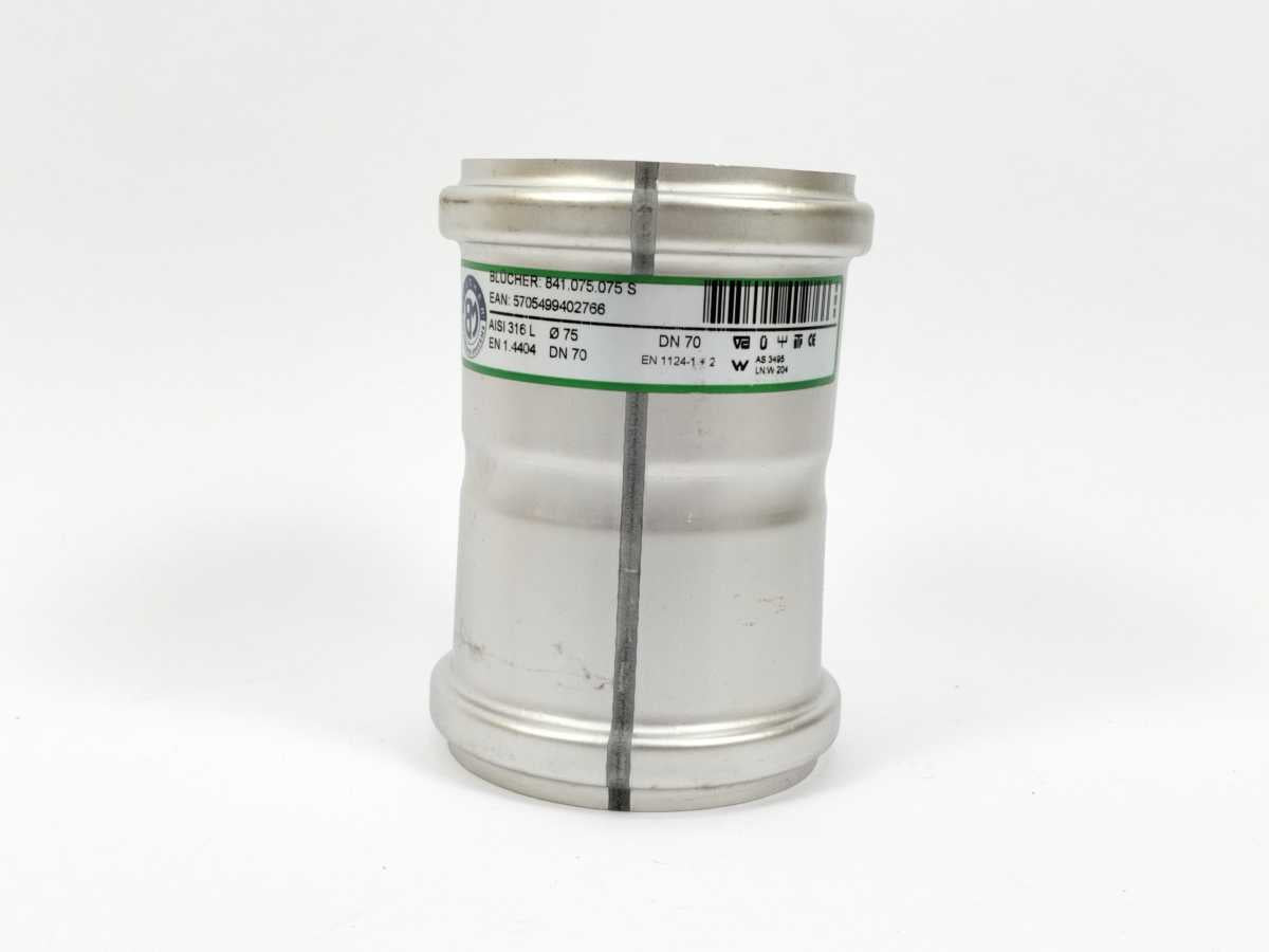 Blucher 841.075.075 Double Coupling, Diameter: Ø75mm, Batch size 10