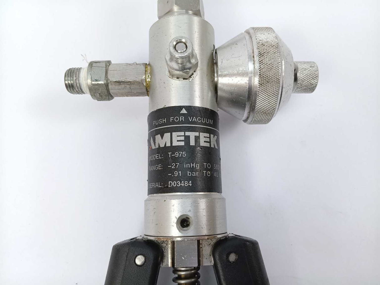 Ametek T-975 Pneumatic Pressure Pump max. 40 bar with accessories