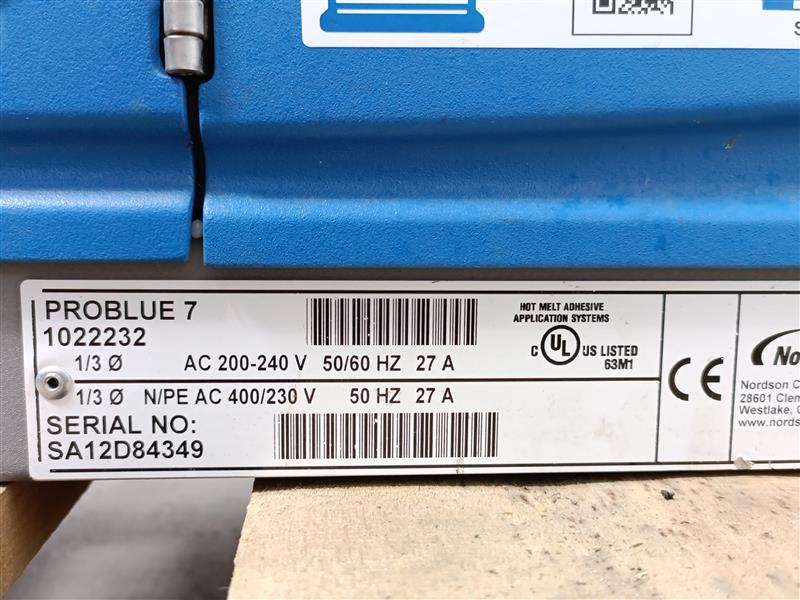 Nordson 1022232 Problue 7, Melter 200-240V, 50/60Hz, 27A