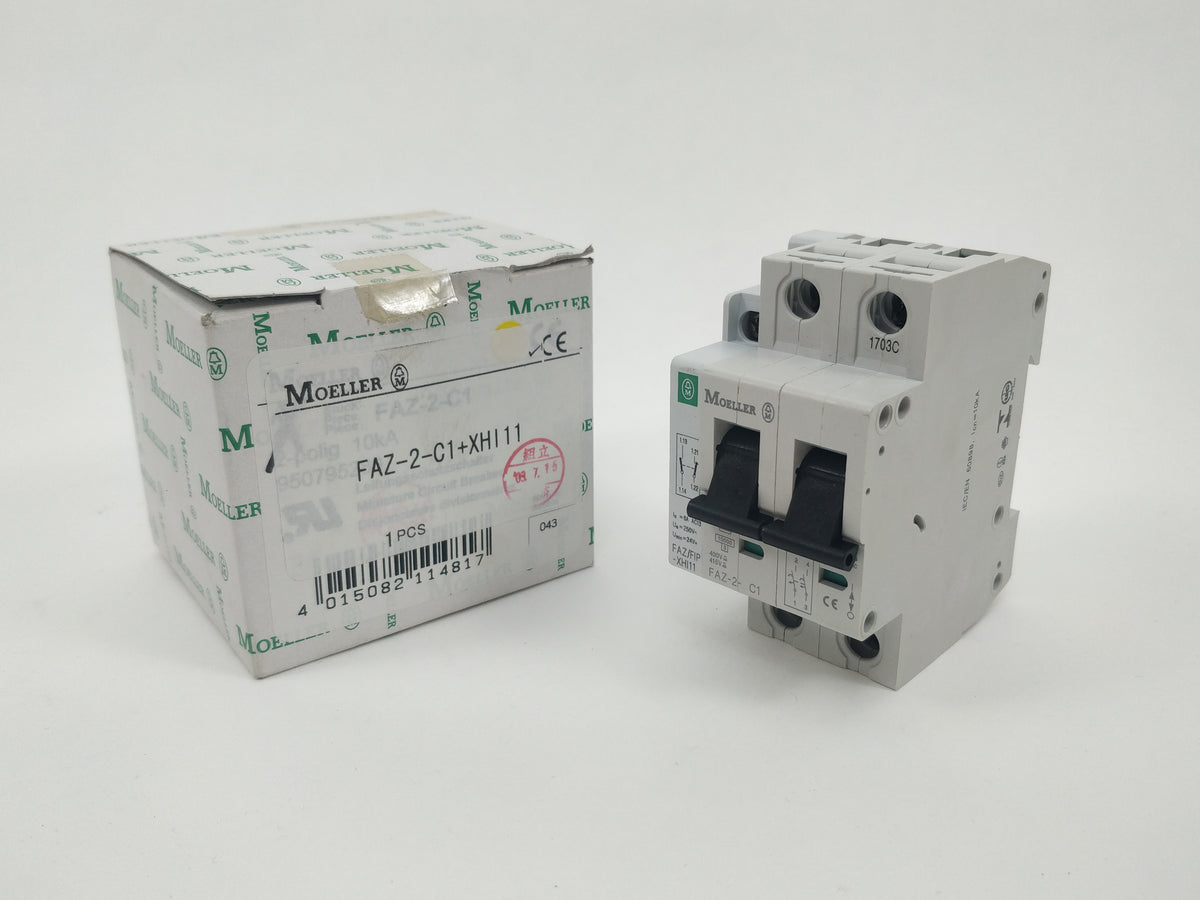 Moeller FAZ-2-C1 with FAZ/FIP-XHI11 Miniature Circuit Breaker