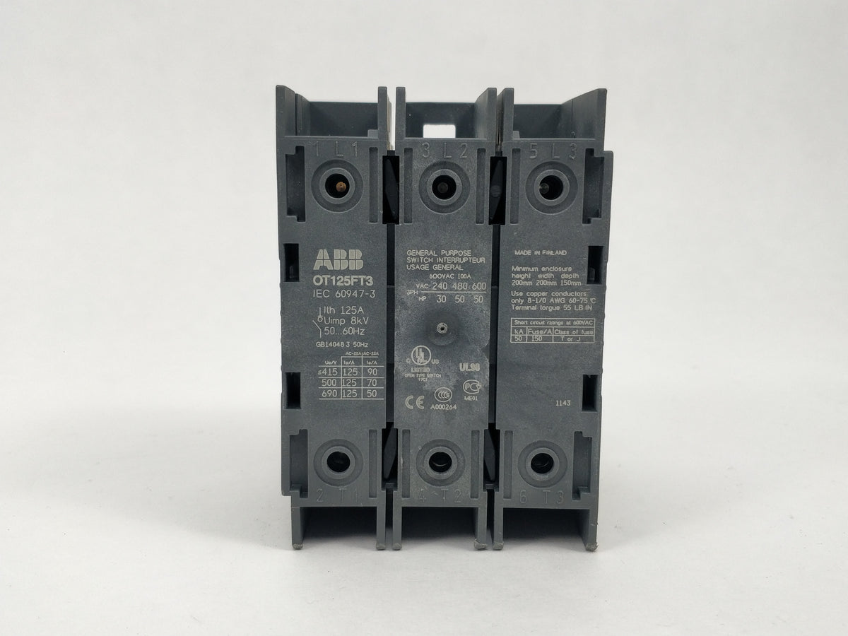 Abb OT125FT3 3-pole switch disconnector