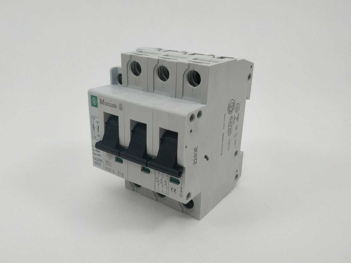 Moeller FAZ-3-C16 with FAZ/FIP-XHI11 Circuit Breaker