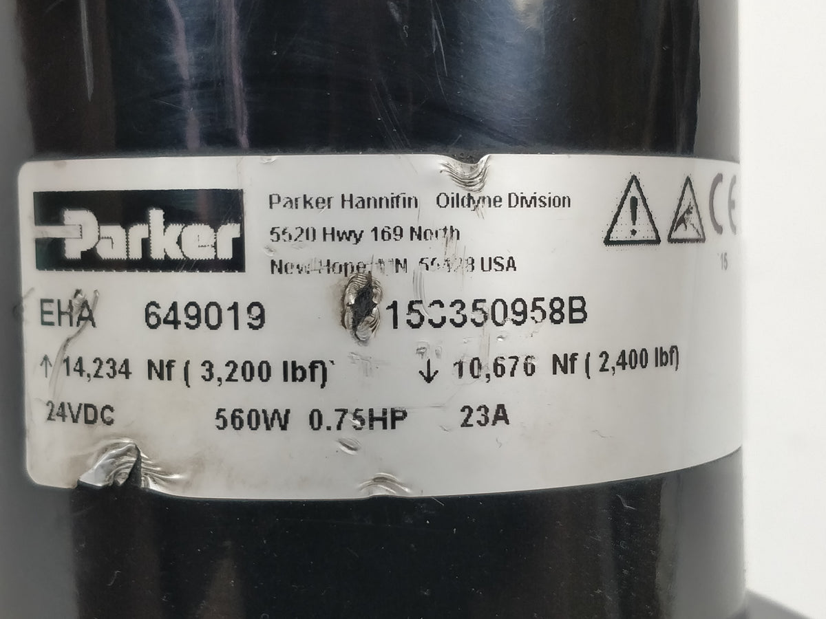 Parker EHA 649019 Electro Hydraulic Actuator 24VDC 560W 0.75HP