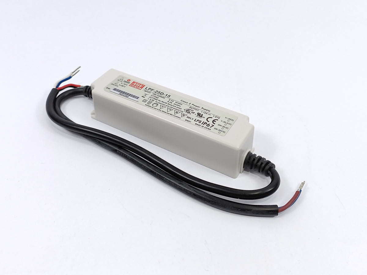 Mean Well LPF-25D-15 LED Power Supplies 25W 15V 1.67A