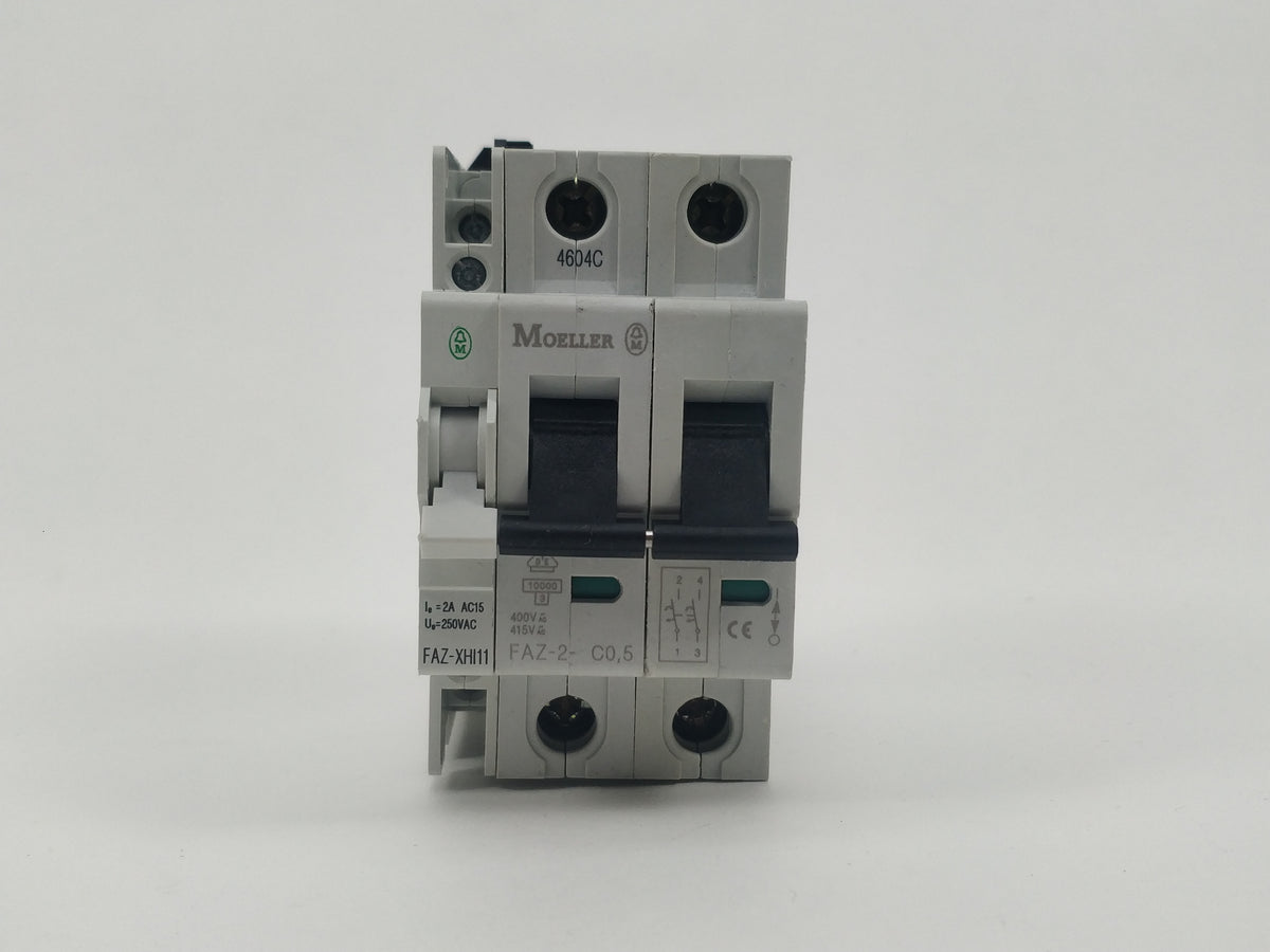 Moeller FAZ-2-C0,5 with FAZ-XHI11 Circuit Breaker