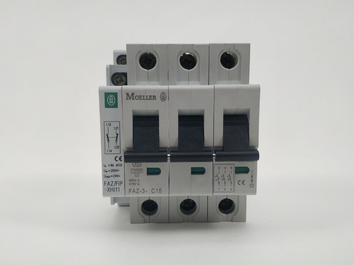 Moeller FAZ-3-C16 with FAZ/FIP-XHI11 Circuit Breaker