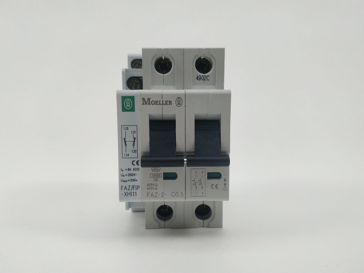 Moeller FAZ-2-C0,5 with FAZ/FIP-XHI11 circuit breaker