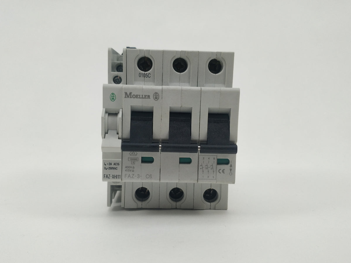 Moeller FAZ-3-C6 with FAZ-XHI11 Circuit Breaker