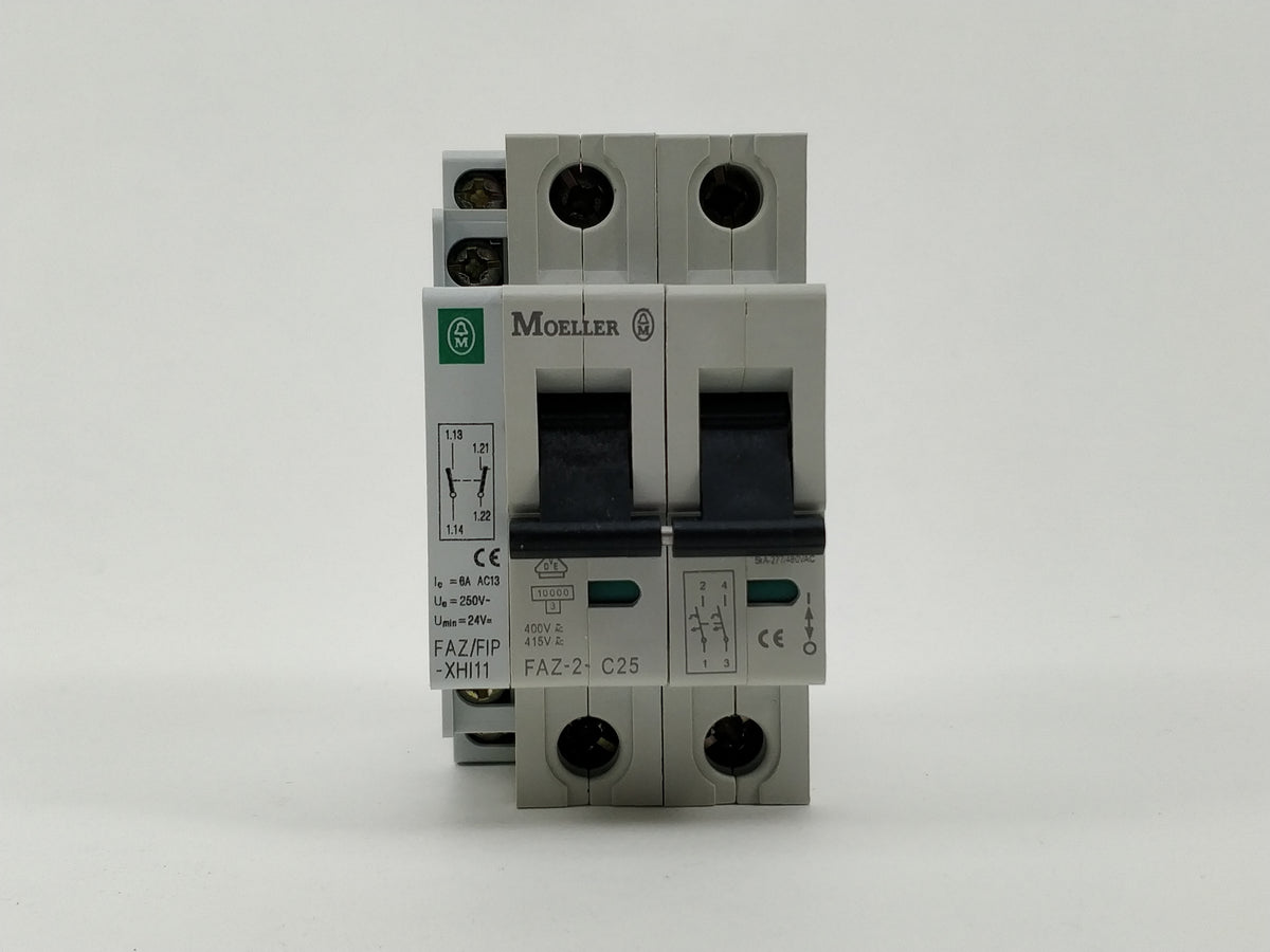 Moeller FAZ-2-C25 with FAZ/FIP-XHI11 Circuit Breaker