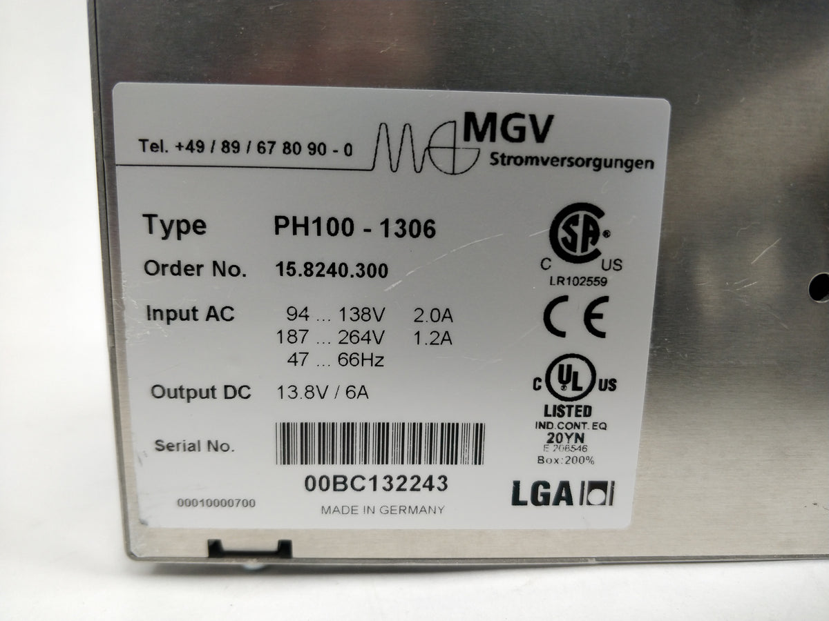 Mgv PH100-1306 Power supply 13.8VDC 6A