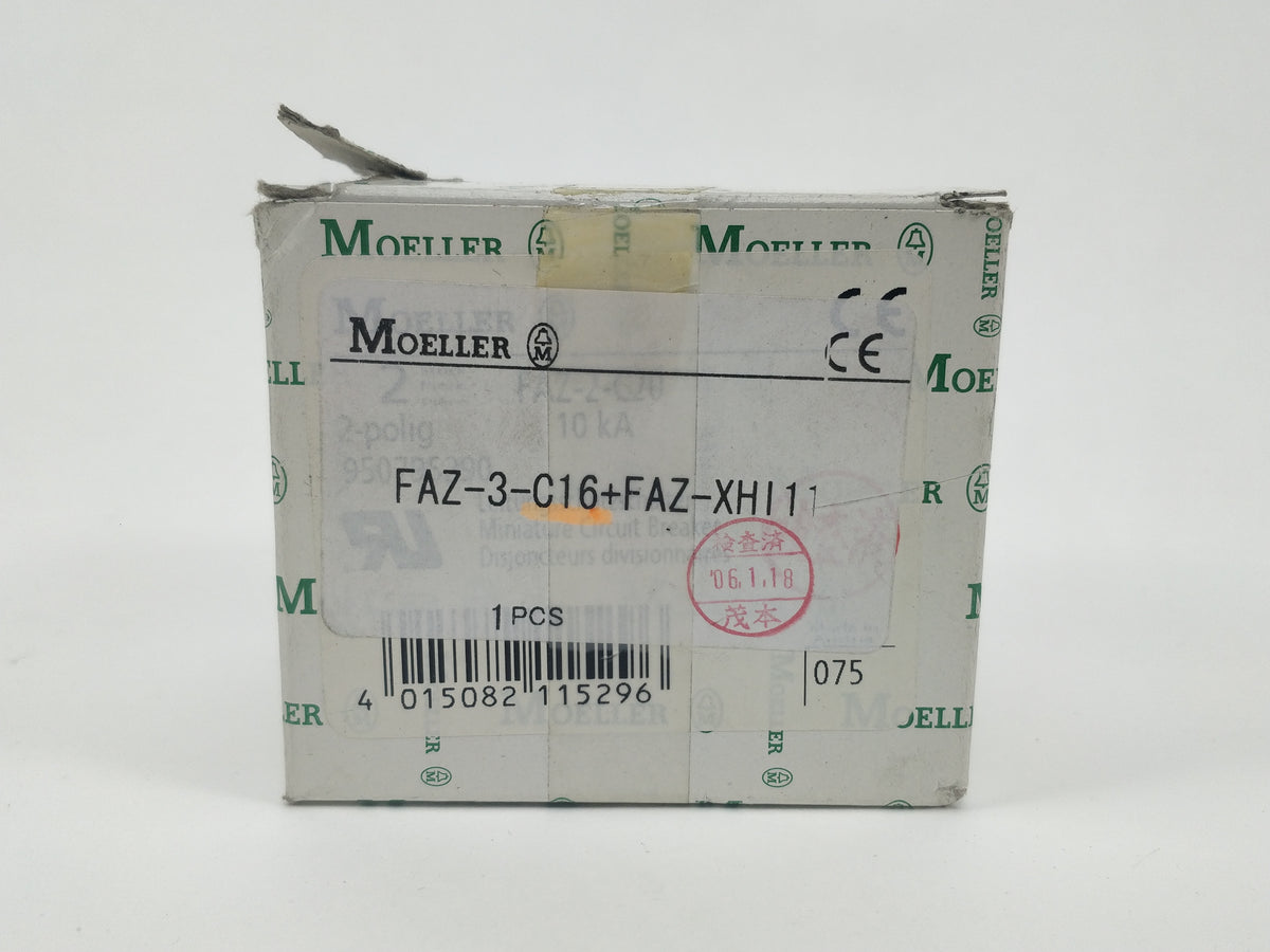 Moeller FAZ-3-C16 with FAZ-XHI11 Circuit Breaker