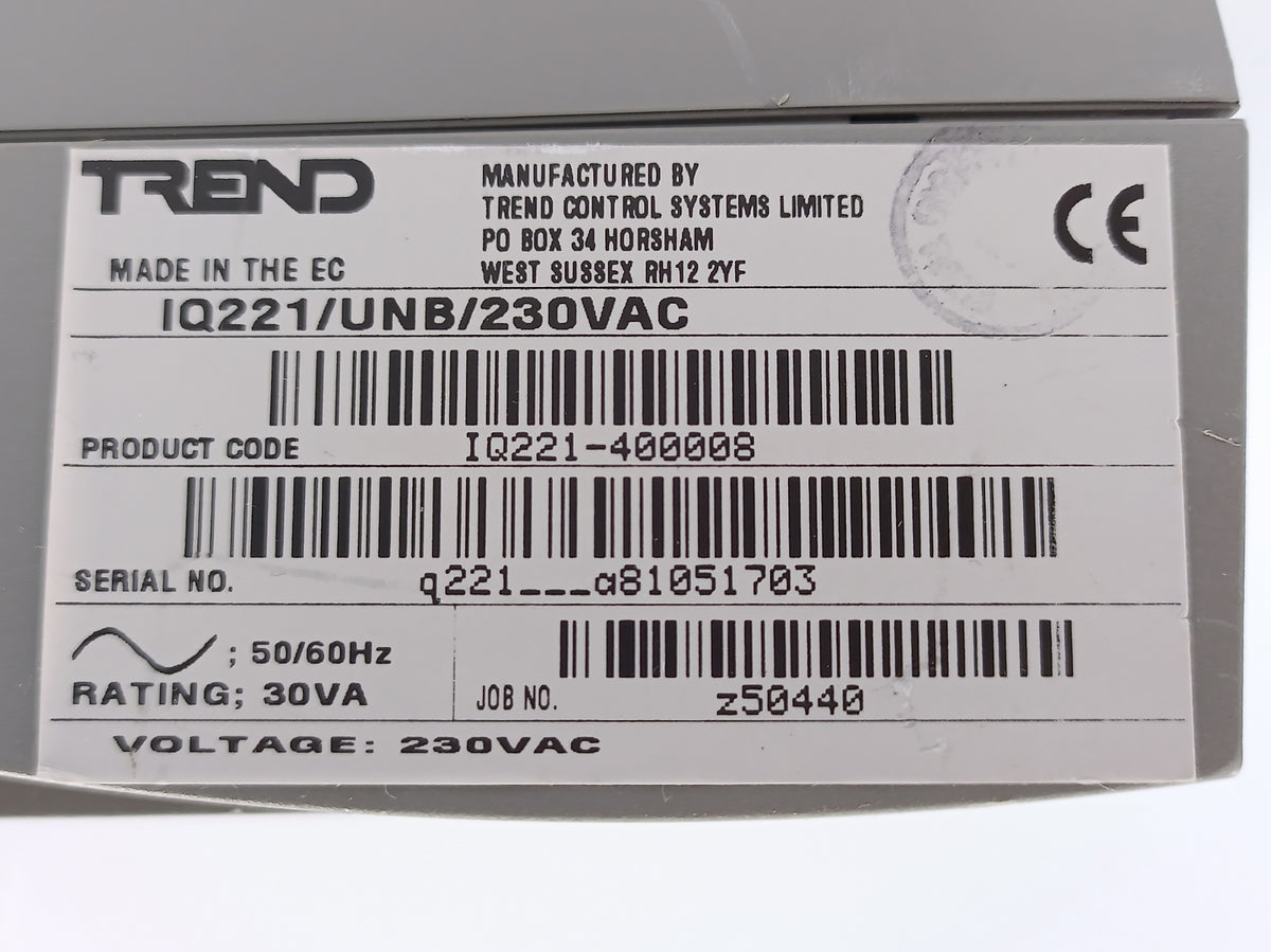 Trend IQ221/UNB/230VAC IQ221-400008, z50440, 50/60Hz, 30VA, 230VAC