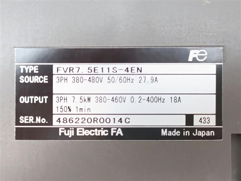 Fuji Electric FVR7.5E11S-4EN Variable Frequency Drive