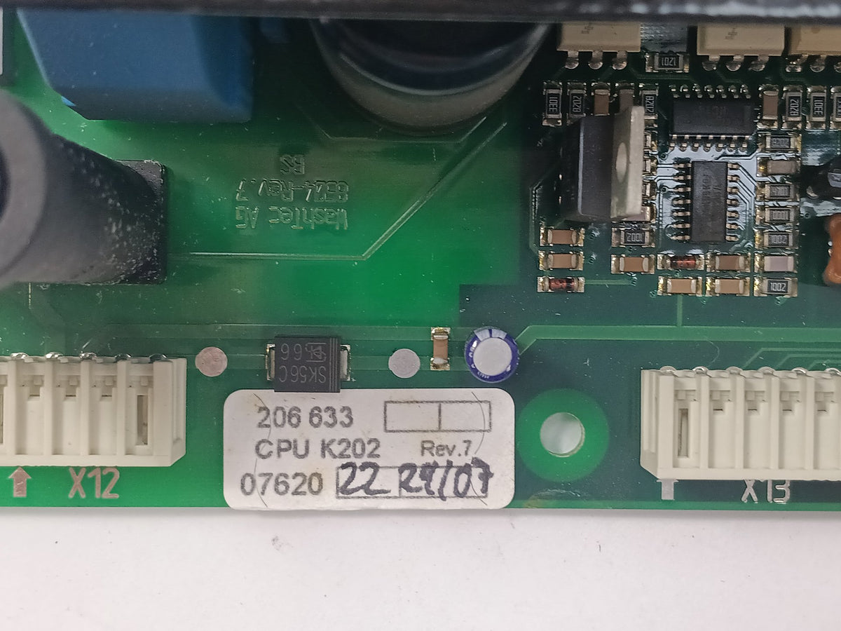 WashTec 206 633 CPU K202 Controller Board + 3V 4MB WashTec Card