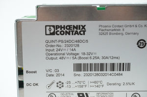 Phoenix Contact 2320128 QUINT-PS/24DC/48DC/5 DIN Rail Power Supply