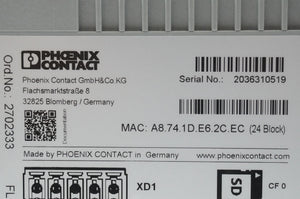 Phoenix Contact 2702333 FL SWITCH 2206-2FX SM ST 8-port Ethernet Switch