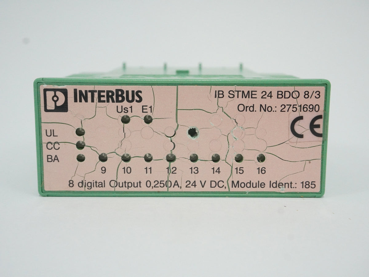 Phoenix Contact 2751690 InterBus IB STME 24 BDO 8/3 Digital Output Module