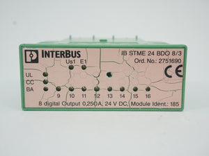 Phoenix Contact 2751690 InterBus IB STME 24 BDO 8/3 Digital Output Module