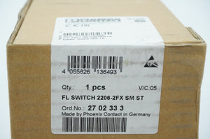 Phoenix Contact 2702333 FL SWITCH 2206-2FX SM ST 8-port Ethernet Switch