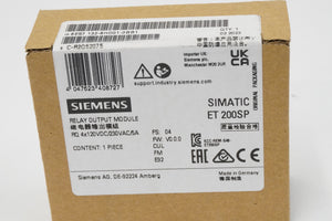 Siemens 6ES7132-6HD01-0BB1 SIMATIC ET 200SP Relay Module, RQ NO 4x 120V DC