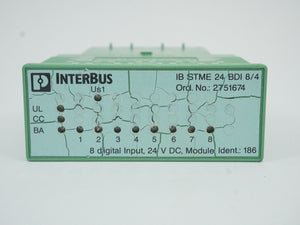 Phoenix Contact 2751674 IB STME 24 BDI 8/4 InterBus Digital Input Module