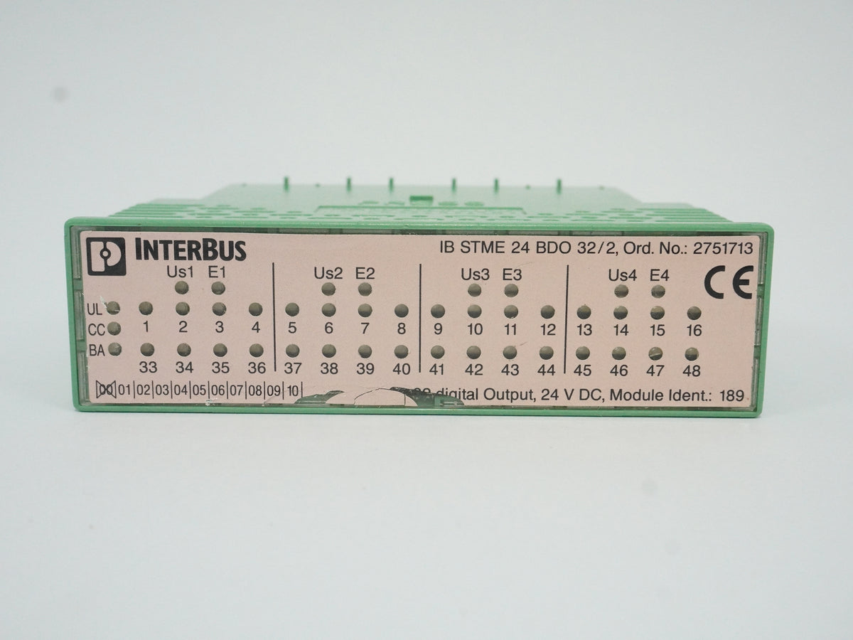 Phoenix Contact 2751713 IB STME 24 BDO 32/2 InterBus Digital Output Module