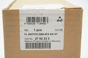 Phoenix Contact 2702333 FL SWITCH 2206-2FX SM ST 8-port Ethernet Switch