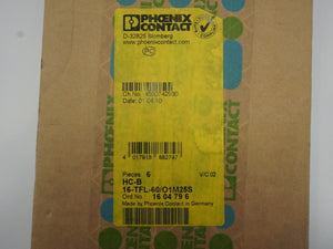 Phoenix Contact 1604796 HC-B 16-TFL-60/O1M25S Batch of 6pcs.