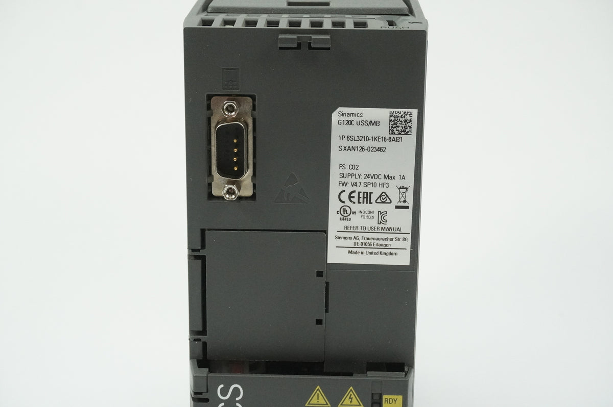 Siemens 6SL3210-1KE18-8AB1 Sinamics G120C USS/MB