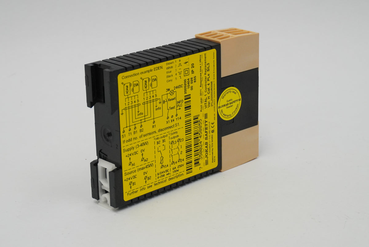 Jokab Safety 2005200 VITAL 1 Controller Replacement Ver. H Cat. 4 PLe SIL3