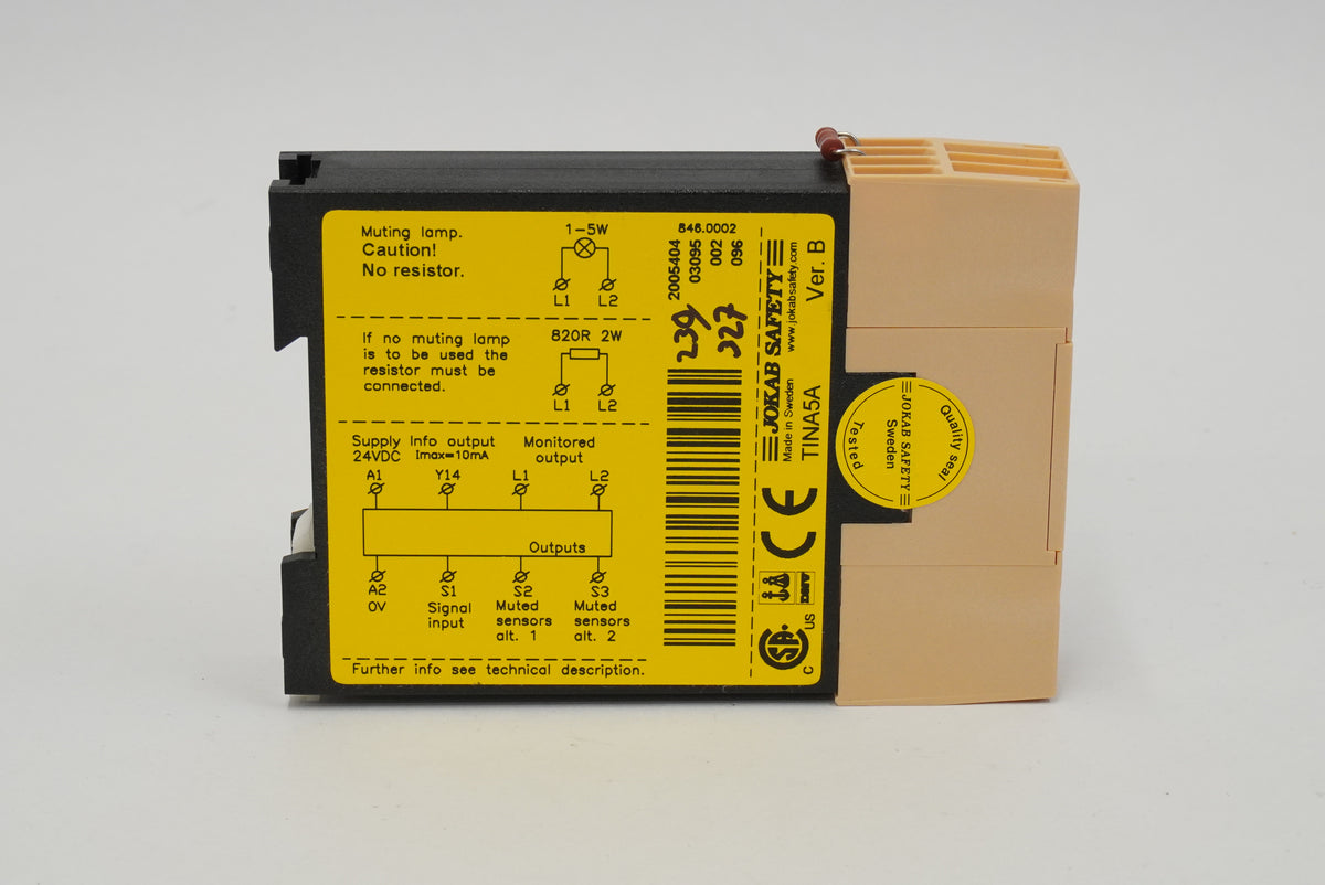 Jokab Safety 20-054-04 TINA5A Muting Safety Relay Module Ver. B