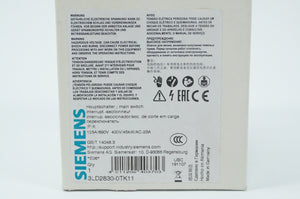 Siemens 3LD2830-0TK11 Main Switch / Load Break Switch 125A/690V