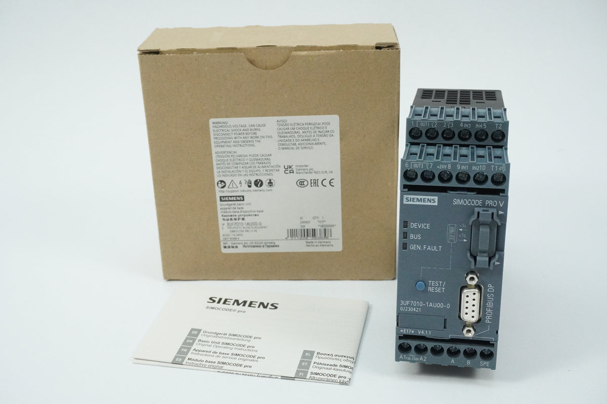 Siemens 3UF7010-1AU00-0 SIMOCODE PRO V PB Basic Unit