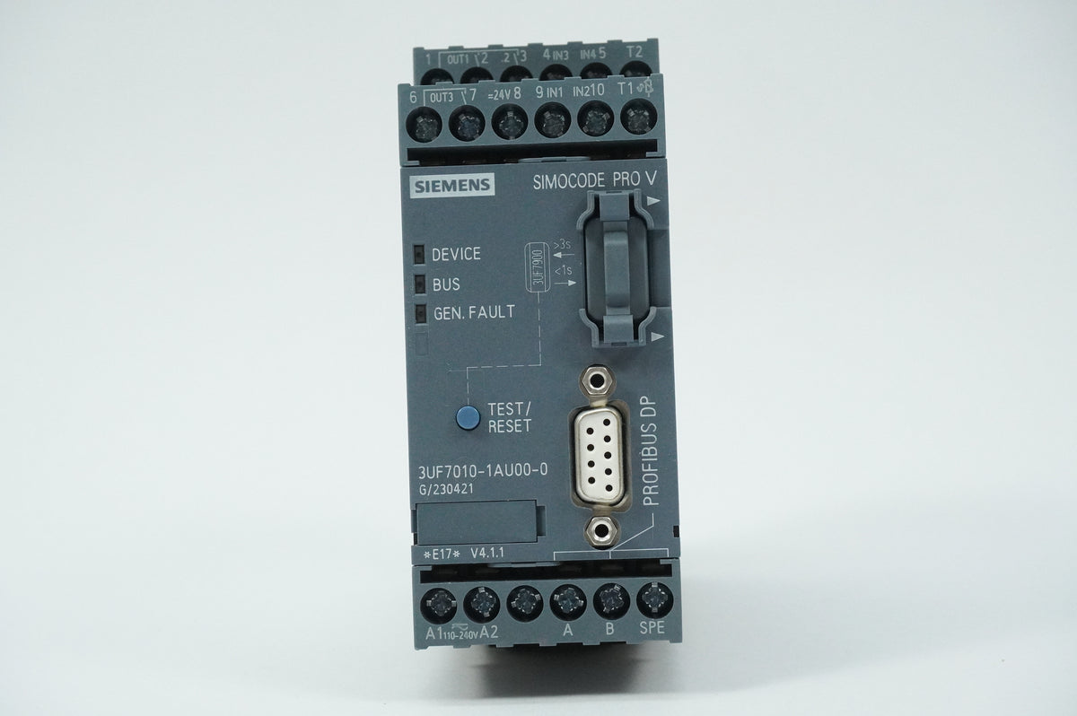 Siemens 3UF7010-1AU00-0 SIMOCODE PRO V PB Basic Unit
