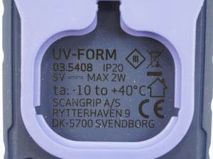 Scangrip 03.5408 Rechargeable LED work light with UV-light on top