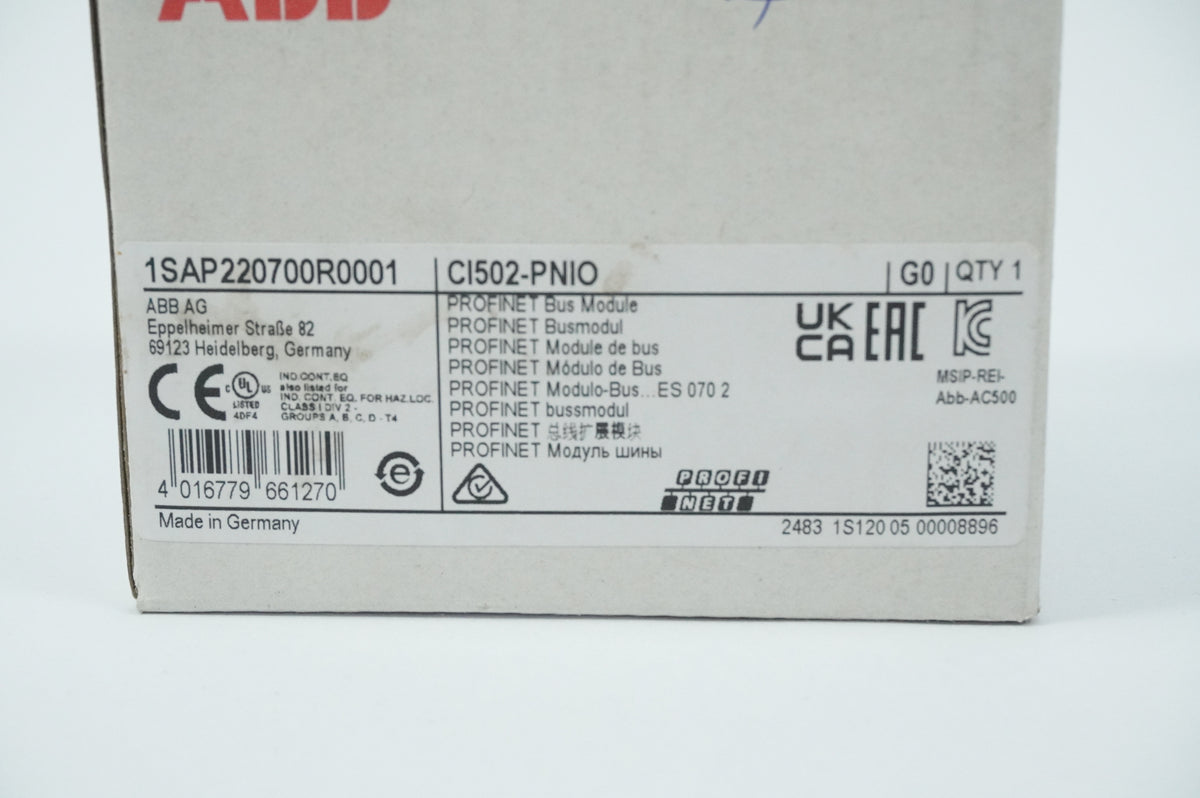 Abb 1SAP220700R0001 CI502-PNIO PROFINET Bus Module AC500