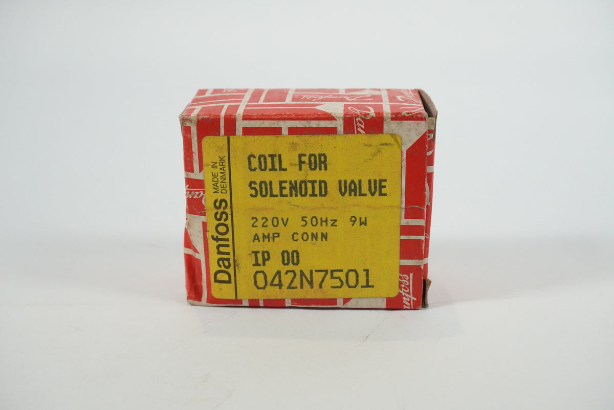 Danfoss 042N7501 Coil for Solenoid Valve 220V 50Hz 9W AMP CONN IP00