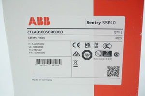 Abb 2TLA010050R0000 Sentry SSR10 Safety Relay