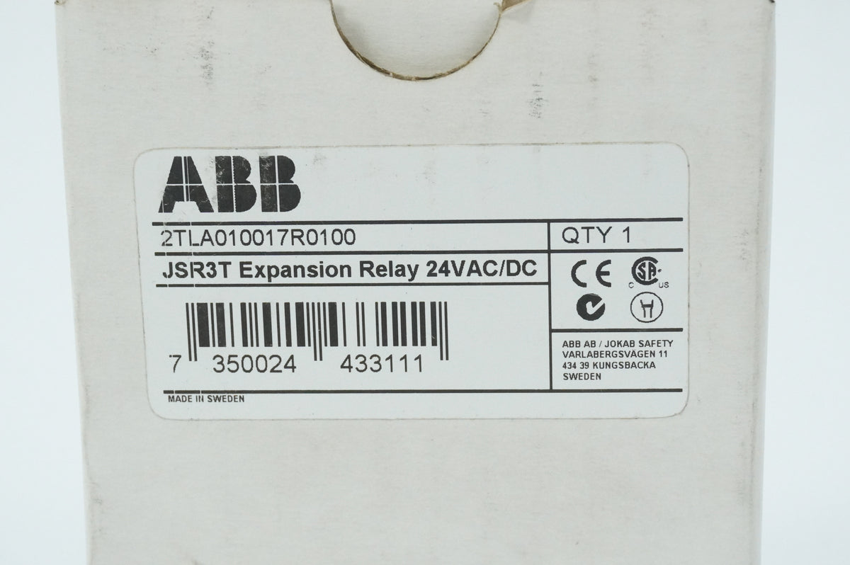 Abb 2TLA010017R0100 JSR3T Expansion Relay 24VAC/DC