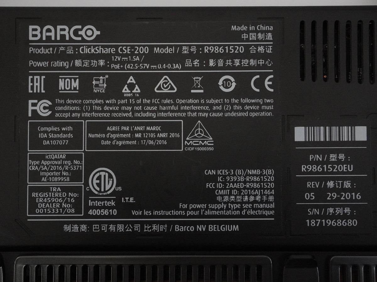 Barco R9861520EU ClickShare CSE-200