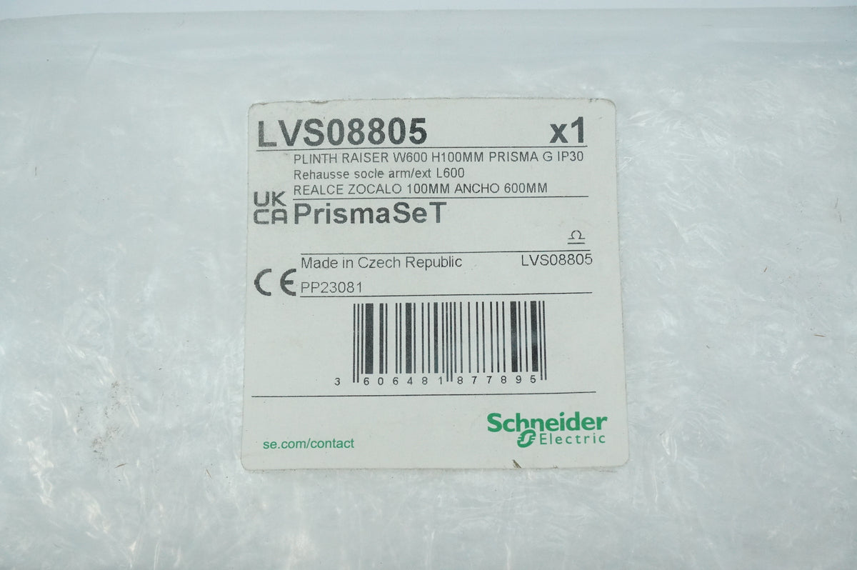 Schneider Electric LVS08805 PrismaSeT Plinth Raiser W600 H100mm IP30