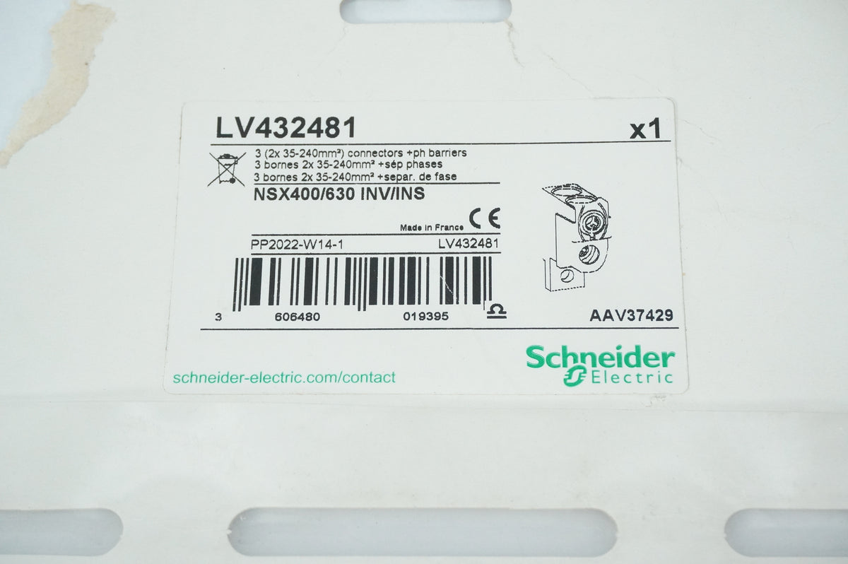Schneider Electric LV432481 Connectors + Phase Barriers for NSX400/630 INV/INS