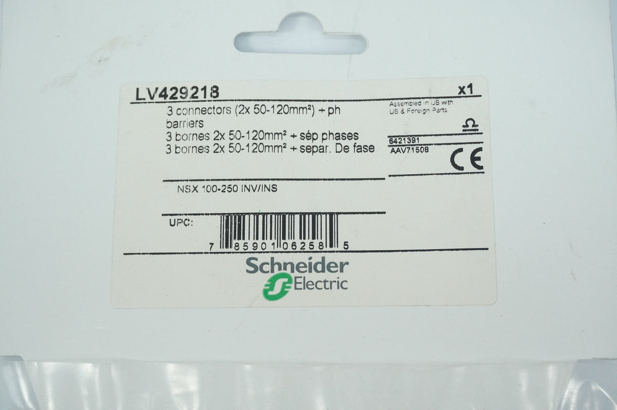 Schneider Electric LV429218 3 Connectors (2x 50-120mm²) + Phase Barriers