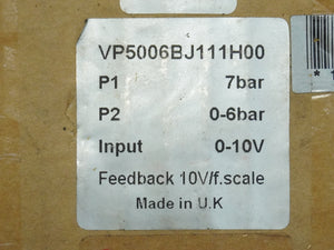 VP5006BJ1111H00 Electro-Pneumatic Pressure Regulator / Proportional Valve