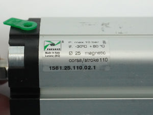 Pneumax 1581.25.110.02.1 Pneumatic Cylinder Magnetic Ø25 Stroke 110