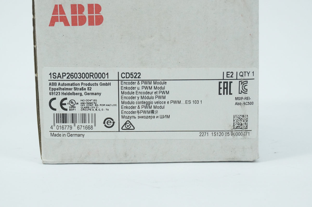 Abb 1SAP260300R0001 CD522 Encoder & PWM Module
