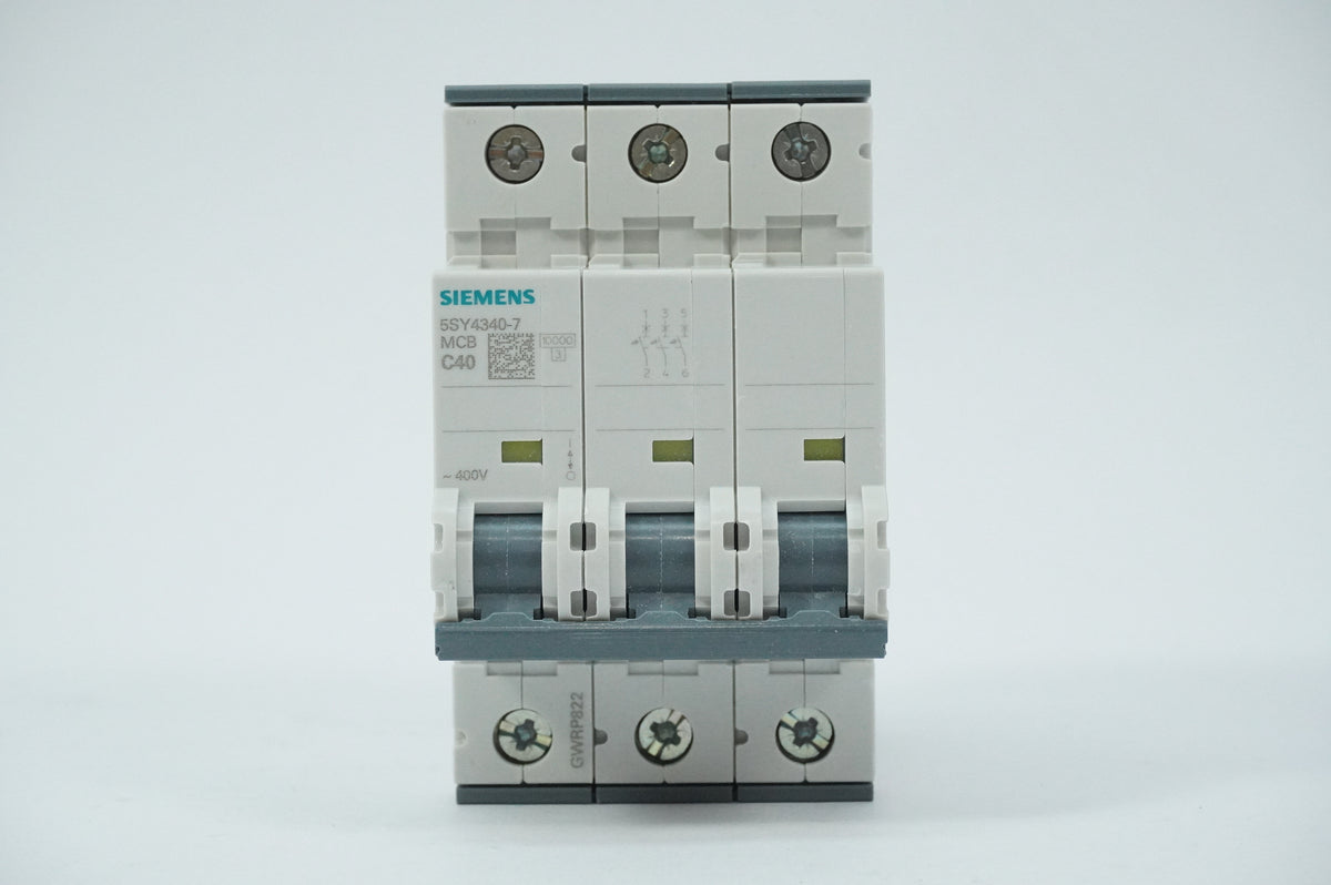 Siemens 5SY4340-7 5SY4340-7 Miniature Circuit Breaker 400V 10kA 3-pole. C40 A